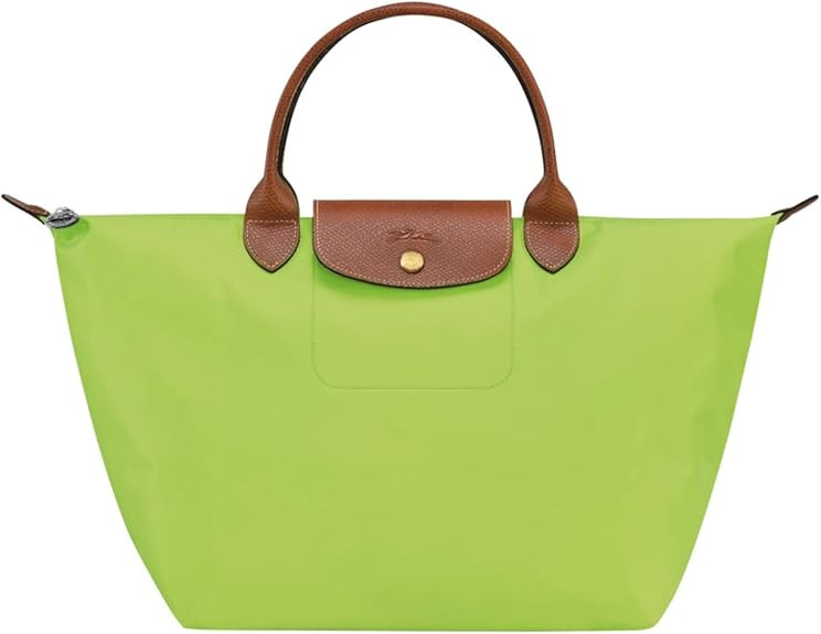 Túi xách Longchamp Le Pliage Medium Top Handle dành cho nữ, màu xanh lá cây