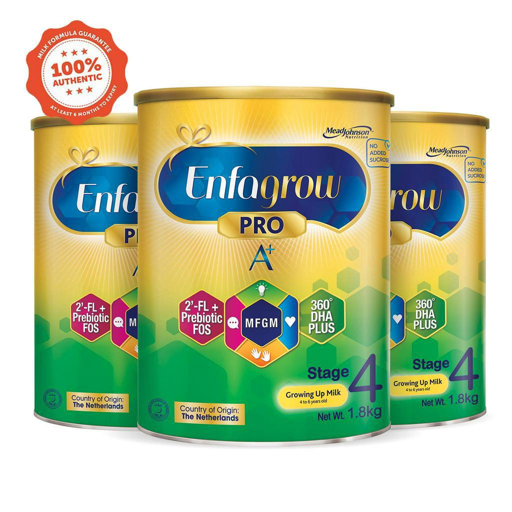 [Bundle of 6][NEW MFGM + 2'-FL] Enfagrow Pro A+ Stage 4 1.8kg for Children (4-6Y)