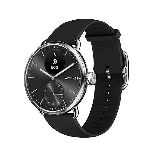 Withings ScanWatch 2 - Đồng hồ thông minh lai, Theo dõi nhịp tim, Theo dõi sức khỏe, Theo dõi chu kỳ, Theo dõi giấc ngủ, Theo dõi GPS, Tuổi thọ pin 30 ngày, Tương thích với Android và Apple, HSA/FSA