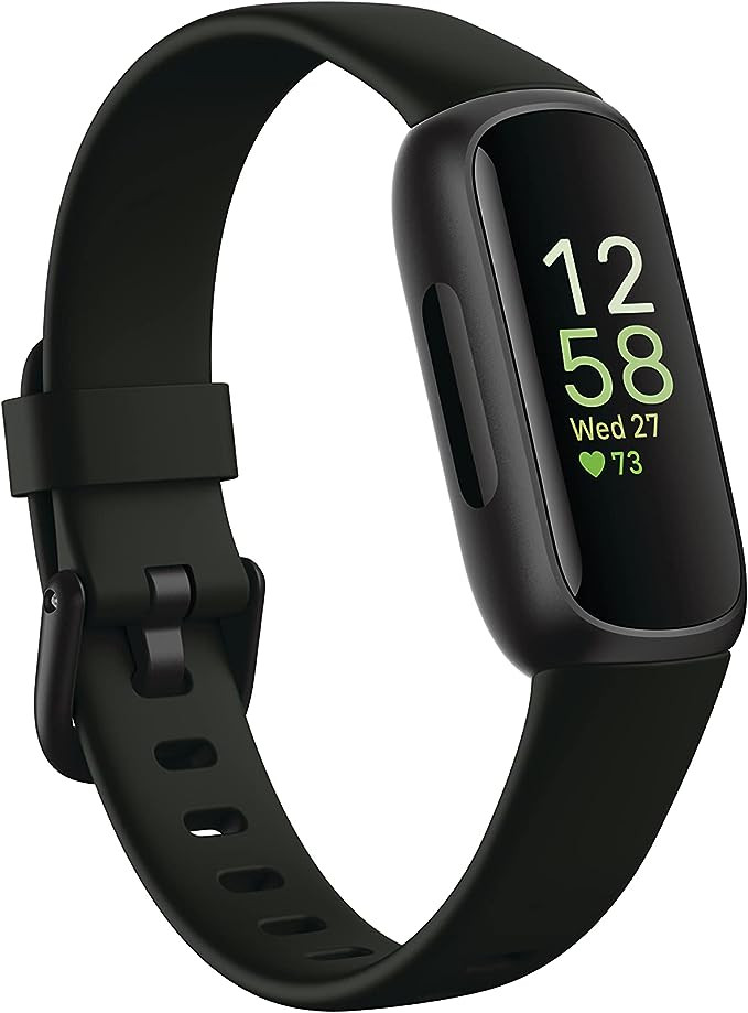 Fitbit Inspire 3 Health &-Fitness-Tracker với tính năng Quản lý căng thẳng, Cường độ tập luyện, Theo dõi giấc ngủ, Nhịp tim 24/7 và hơn thế nữa, Midnight Zen/Black One Size (Bao gồm dây đeo S & L)